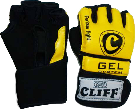 Перчатки, лапы, накладки Cliff ММА XL Yellow black